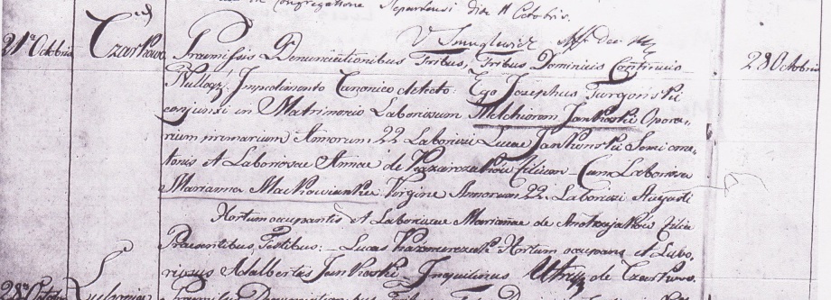 Melchiore Jankowski marriage record
