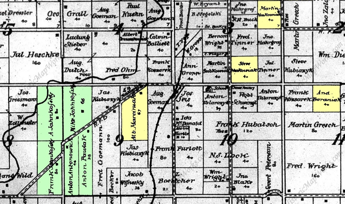 1913 land plat rolling township